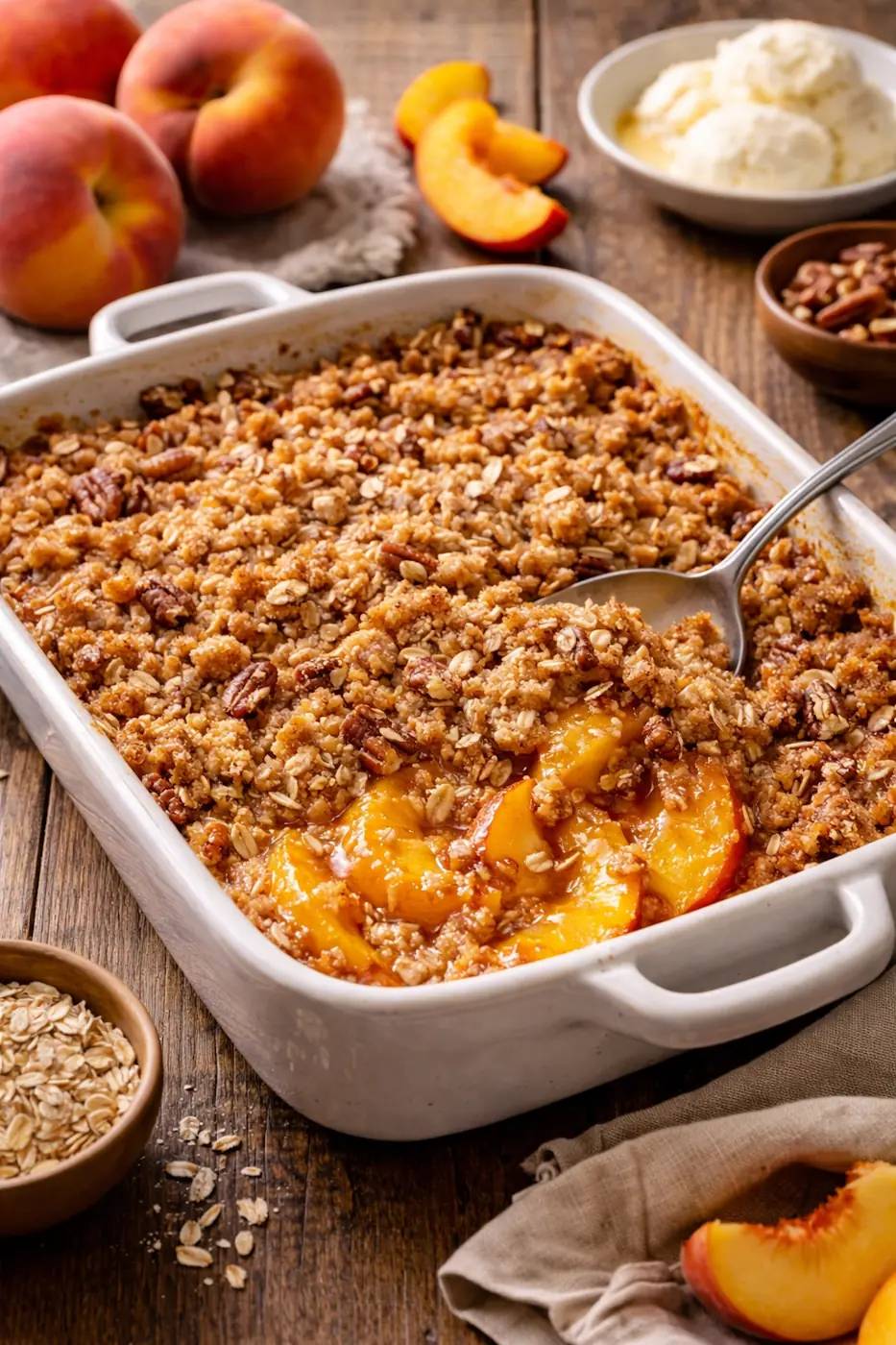 Old-Fashioned Peach Crisp