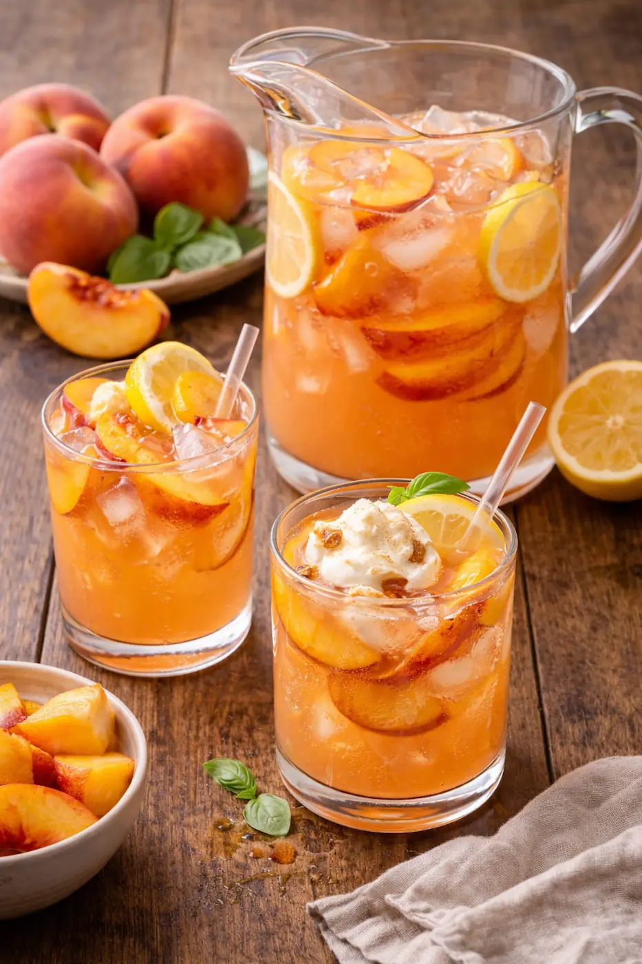 Fresh Palisade Peach Lemonade