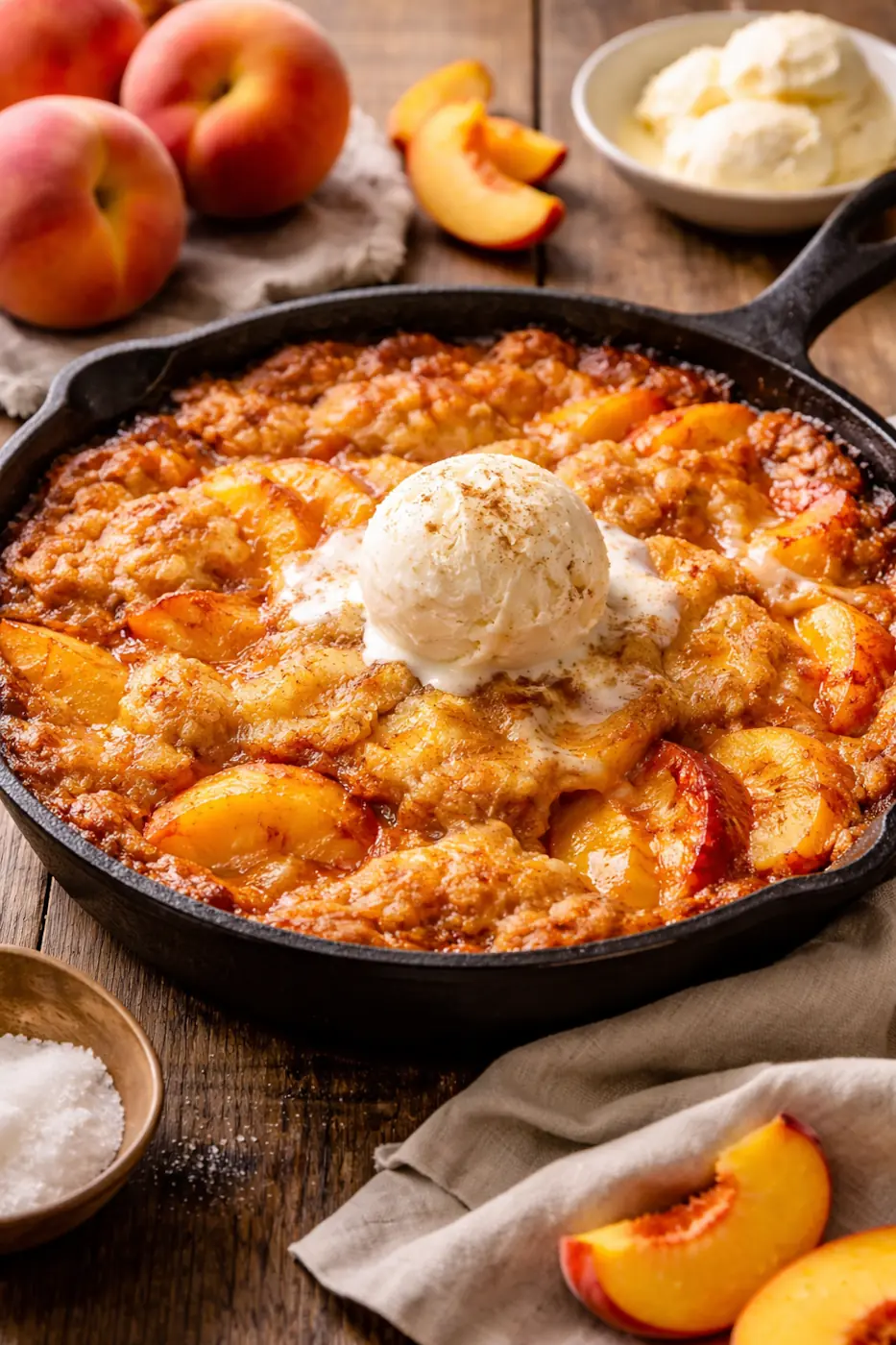 Palisade Peach Skillet Cobbler